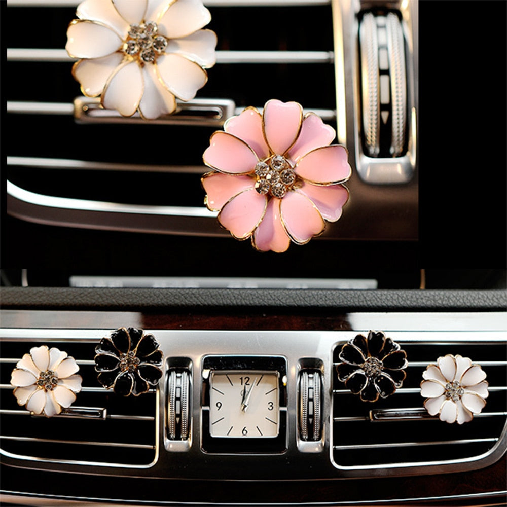 Car Air Freshener Ornament Daisy Flower Perfume Clip Automobiles Decoration Accessories Gift