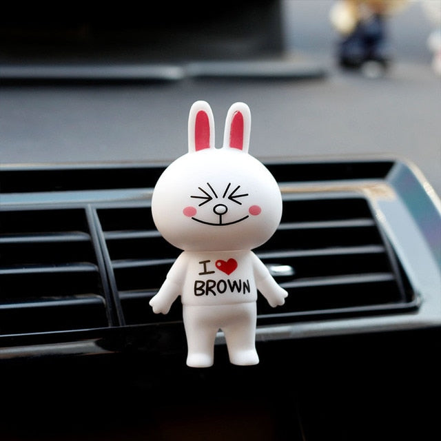 Cute Rabbit Decoration Air Freshener Auto Interior Perfume Flavor Clip Car Accessories