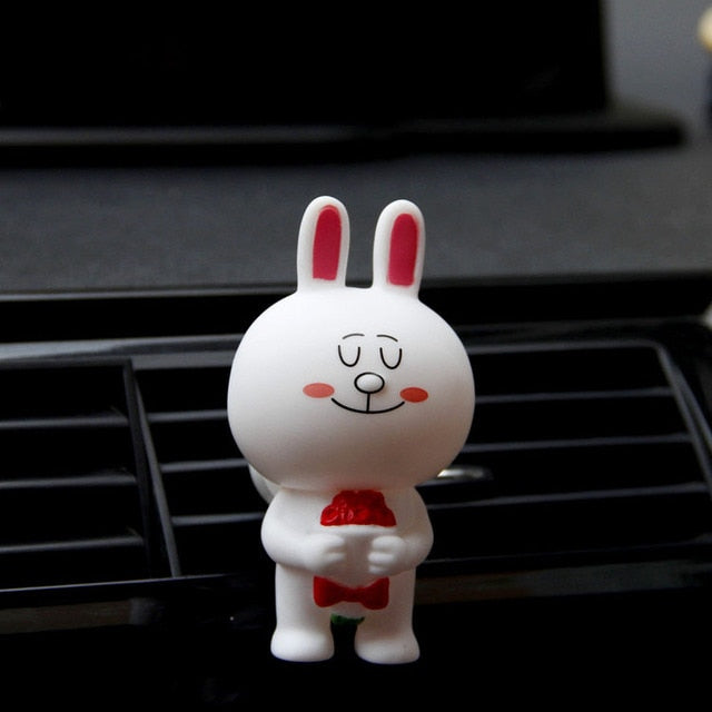 Cute Rabbit Decoration Air Freshener Auto Interior Perfume Flavor Clip Car Accessories