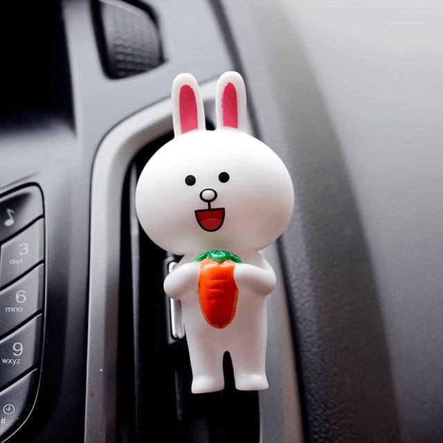 Cute Rabbit Decoration Air Freshener Auto Interior Perfume Flavor Clip Car Accessories