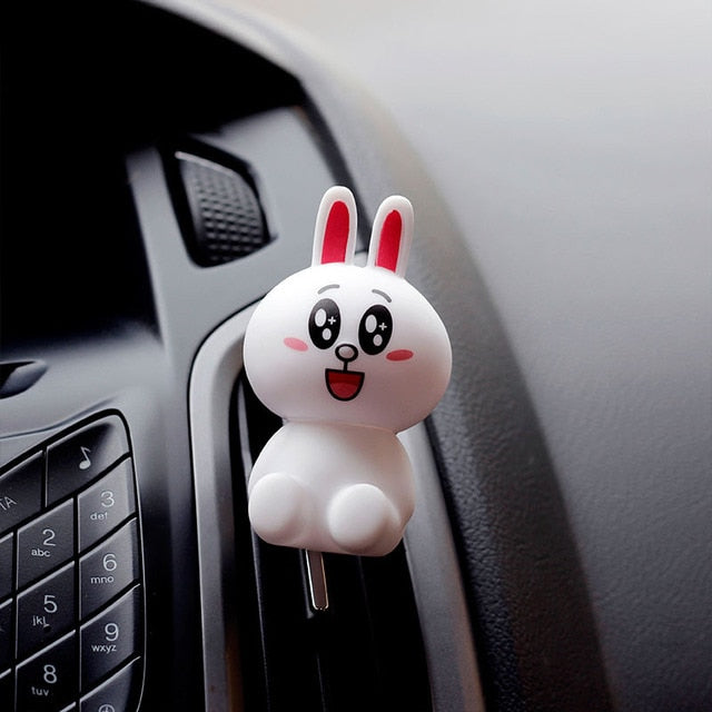 Cute Rabbit Decoration Air Freshener Auto Interior Perfume Flavor Clip Car Accessories