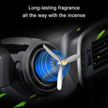 Load image into Gallery viewer, Mini LED Atmosphere Light Fan for Alloy Auto Vent Outlet Perfume Clip Car Smell Air Freshener Conditioning  Fresh Aromatherapy Fragrance