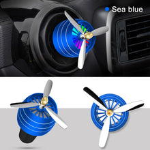 Load image into Gallery viewer, Mini LED Atmosphere Light Fan for Alloy Auto Vent Outlet Perfume Clip Car Smell Air Freshener Conditioning  Fresh Aromatherapy Fragrance
