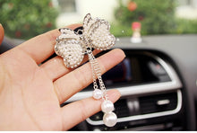 Load image into Gallery viewer, Fashion Diamond Pearl Bow Flower Car Styling Air Freshener Perfume For Car Air Condition Vent Smell Accessories Decoration