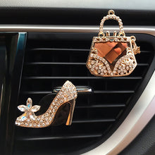 Load image into Gallery viewer, Car Air Freshener Auto Outlet Perfume Clip Bling Crystal Diamond Purse or High-heeled Shoes Style for Women Girls