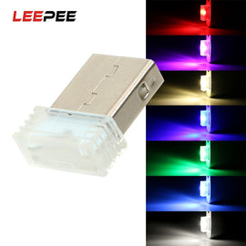 2Pcs Multiple-color Car USB Electric LED Lamp Light for Auto Interior Decoration or Home Night Light
