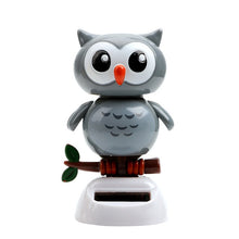 Load image into Gallery viewer, Cute Owl Birds Car Styling Solar Powered Swing Doll Dancing Shaking Head Dashboard Decoration