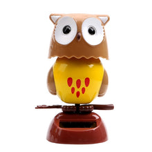 Load image into Gallery viewer, Cute Owl Birds Car Styling Solar Powered Swing Doll Dancing Shaking Head Dashboard Decoration