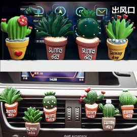 3D Simulation Plant Decoration Auto Air Freshener Outlet Decoration Perfume Clip Car Fragrance Ornament