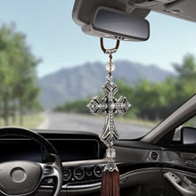 Load image into Gallery viewer, Car Rear View Mirror Pendant Hanging Metal and Crystal Diamond Cross Jesus Christian Styling Auto Accessories Decoration