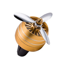 Load image into Gallery viewer, Mini LED Atmosphere Light Fan for Alloy Auto Vent Outlet Perfume Clip Car Smell Air Freshener Conditioning  Fresh Aromatherapy Fragrance