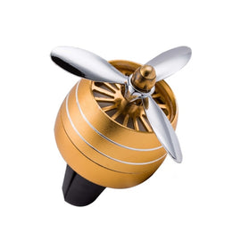 Mini LED Atmosphere Light Fan for Alloy Auto Vent Outlet Perfume Clip Car Smell Air Freshener Conditioning  Fresh Aromatherapy Fragrance