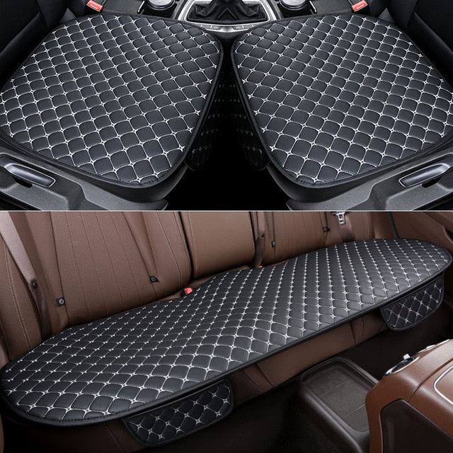 Universal Car Seat Soft Artificial leather Cover Protection Waterproof Easy Clean Cushion Mats Chair Protector Carpet Pads for Car Accessories Decoration