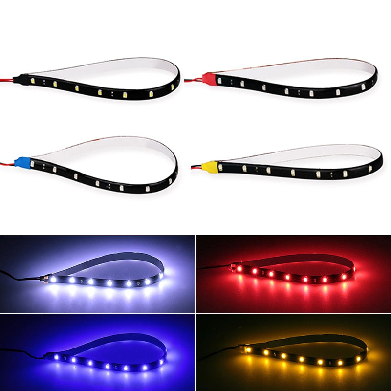 1x Car LED Strip DIY Bulb Atmosphere Decorative lamp Auto inerior Running Light