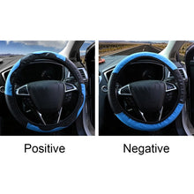 Load image into Gallery viewer, Carbon Fiber Car Steering Wheel Cover Breathable Anti Slip PU Leather Suitable 37-38cm for Auto Decoration