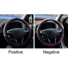 Load image into Gallery viewer, Carbon Fiber Car Steering Wheel Cover Breathable Anti Slip PU Leather Suitable 37-38cm for Auto Decoration