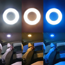 Load image into Gallery viewer, Car Interior LED Reading Light DRL Square Dome Vehicle Indoor Ceiling Lamp Roof Magnet Auto Day Light Trunk USB Charging