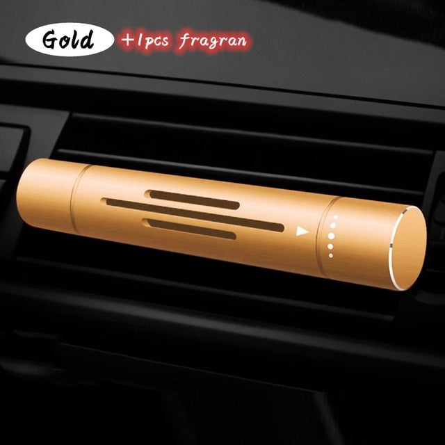Mini Alloy Solid Aroma Car Air Freshener Air Vent Perfume Fresh Scented Flavoring for Auto Interior Accessories Decoration