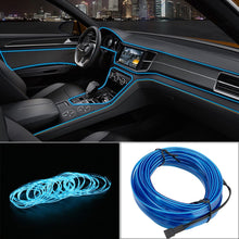 Load image into Gallery viewer, 12V Flexible Neon EL Wire Rope Indoor Interior Light for AUTO 1m/2m/3m/5m Car LED Strips Auto Decoration Atmosphere Lamp