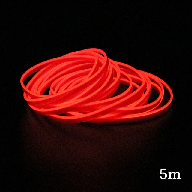 12V Flexible Neon EL Wire Rope Indoor Interior Light for AUTO 1m/2m/3m/5m Car LED Strips Auto Decoration Atmosphere Lamp