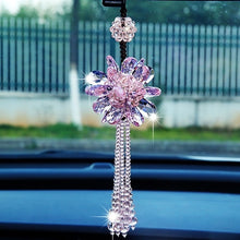 Load image into Gallery viewer, Universal Auto Beautiful Crystal Rearview Mirror Hanging Pendant Ornaments Car Decoration Accessories