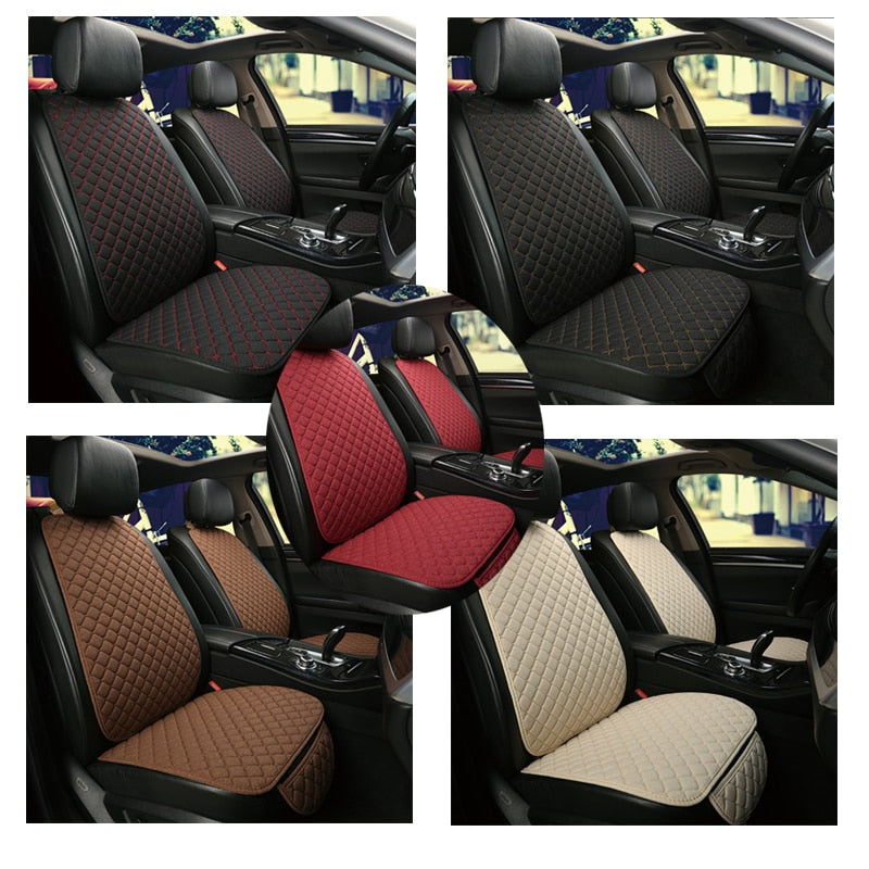 Big Size Universal Flax Car Seat Cover Protector for Front Seat Backrest Cushion Pad Mat Comfortable Auto Front Interior Styling Truck SUV or Van
