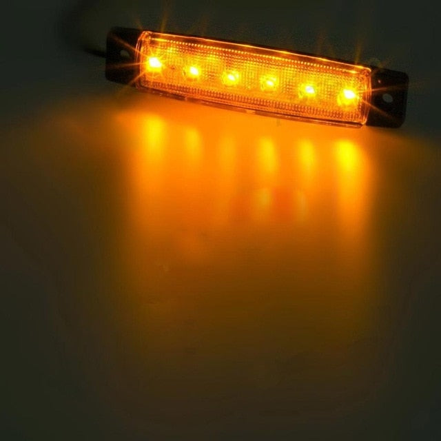 LED Lights Car External   12V/24V /6 SMD LED Auto Car Bus Truck Lorry Side Marker Indicator low Trailer Light Rear Side Lamp