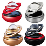 Universal Solar Interstellar Double-ring Rotating Suspended Aromatherapy Car Air Conditioning Air Refresher for Auto Home Office