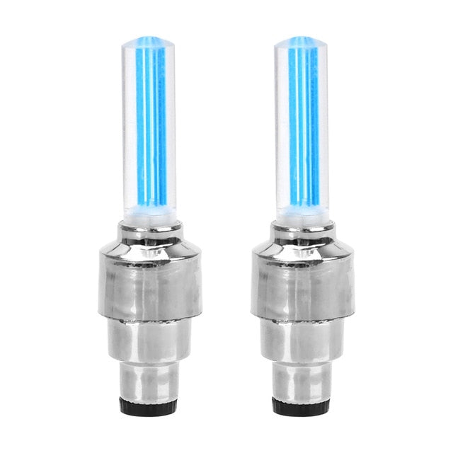 2PCS LED Light For Tire Valve CapFlash Spoke Neon Lamp Auto Car Wheel Motocycle Bike Tire Valve Cap