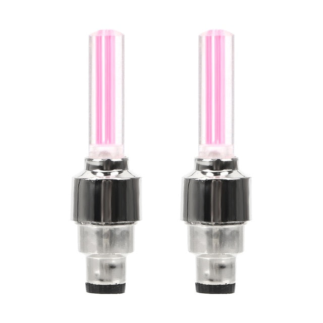 2PCS LED Light For Tire Valve CapFlash Spoke Neon Lamp Auto Car Wheel Motocycle Bike Tire Valve Cap