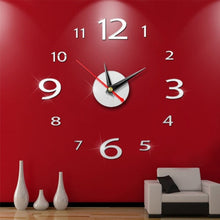 Load image into Gallery viewer, Big Wall Clock 3D Mirror Sticker Unique Big Number DIY Decor Wall Clock Art Sticker Decal Home Modern Decoration