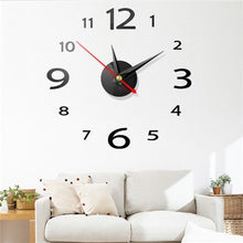 Load image into Gallery viewer, Big Wall Clock 3D Mirror Sticker Unique Big Number DIY Decor Wall Clock Art Sticker Decal Home Modern Decoration