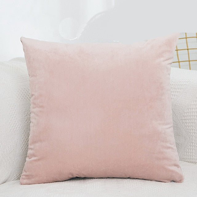 Cushion Cover Velvet Pillowcase Solid Color Pillow Case Decor Room Pillow Cover Decorative  Sofa Throw Pillows