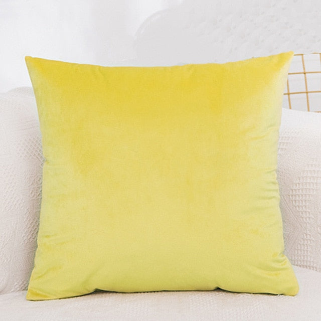 Cushion Cover Velvet Pillowcase Solid Color Pillow Case Decor Room Pillow Cover Decorative  Sofa Throw Pillows