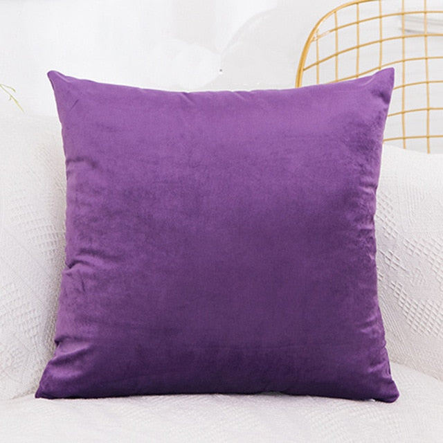 Cushion Cover Velvet Pillowcase Solid Color Pillow Case Decor Room Pillow Cover Decorative  Sofa Throw Pillows