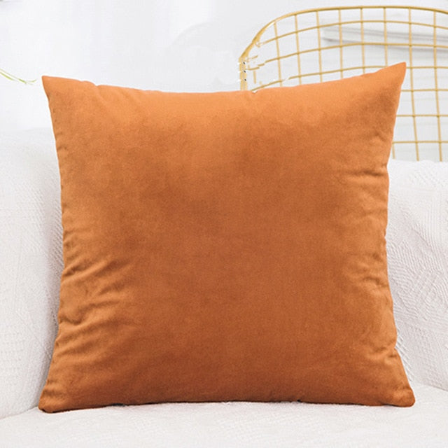 Cushion Cover Velvet Pillowcase Solid Color Pillow Case Decor Room Pillow Cover Decorative  Sofa Throw Pillows