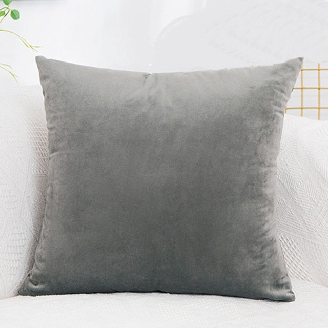 Cushion Cover Velvet Pillowcase Solid Color Pillow Case Decor Room Pillow Cover Decorative  Sofa Throw Pillows