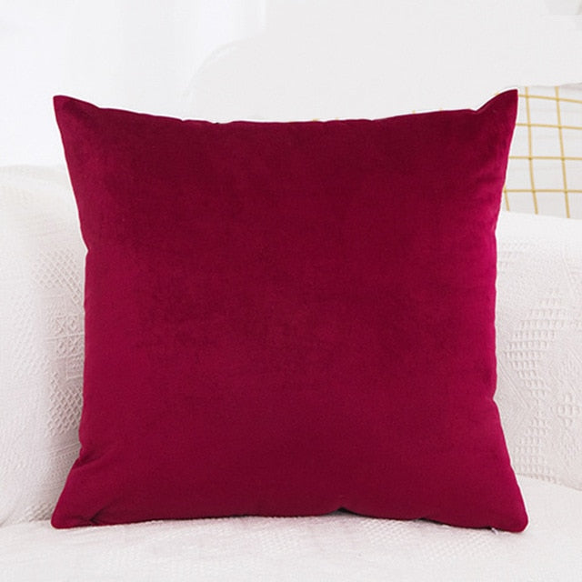 Cushion Cover Velvet Pillowcase Solid Color Pillow Case Decor Room Pillow Cover Decorative  Sofa Throw Pillows