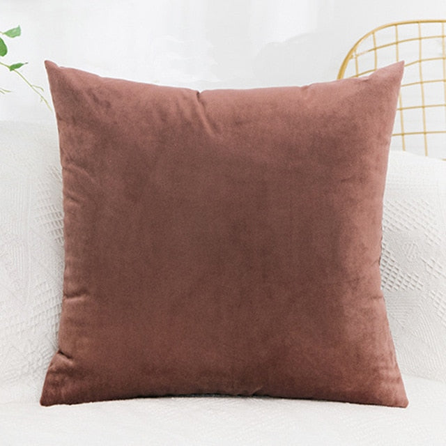 Cushion Cover Velvet Pillowcase Solid Color Pillow Case Decor Room Pillow Cover Decorative  Sofa Throw Pillows