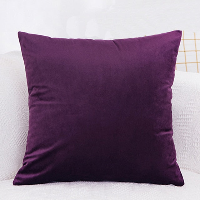 Cushion Cover Velvet Pillowcase Solid Color Pillow Case Decor Room Pillow Cover Decorative  Sofa Throw Pillows