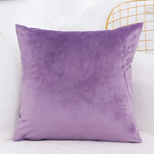 Cushion Cover Velvet Pillowcase Solid Color Pillow Case Decor Room Pillow Cover Decorative  Sofa Throw Pillows