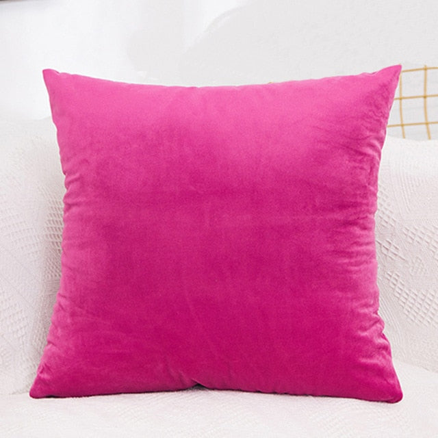 Cushion Cover Velvet Pillowcase Solid Color Pillow Case Decor Room Pillow Cover Decorative  Sofa Throw Pillows