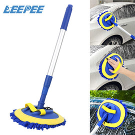 Soft Car Wash Brush Easy Cleaning Tools Mop Telescoping Extra Long Handle for Auto Chenille Broom Auto Accessories