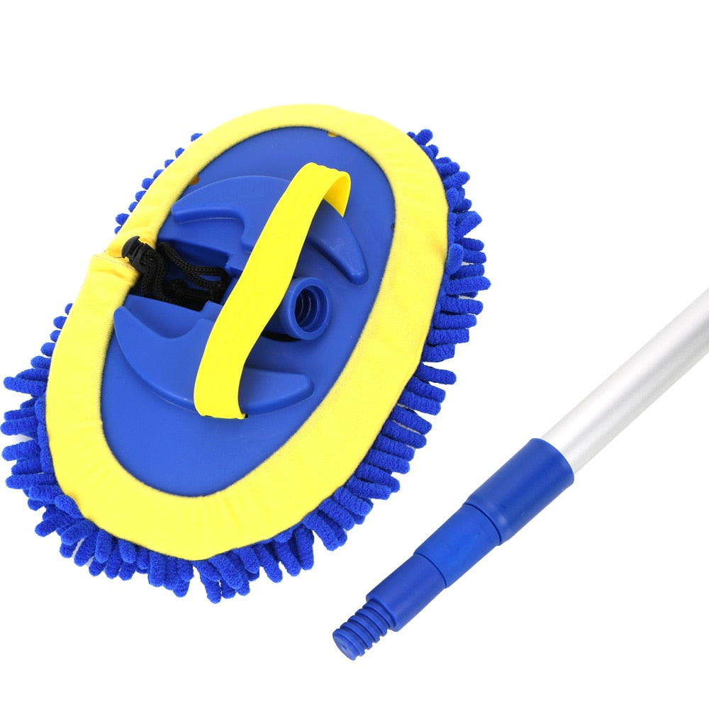 Soft Car Wash Brush Easy Cleaning Tools Mop Telescoping Extra Long Handle for Auto Chenille Broom Auto Accessories