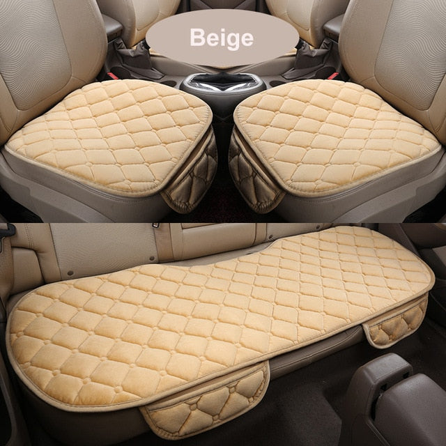 Fashion Car Front/Rear/Full Set Seat Cover Protector Mat Pad Cushion Non-slip Short Plush Waterproof  Cover