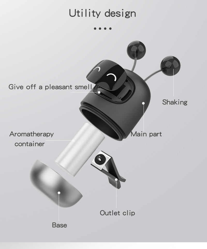 Cute shaking head robot Car Perfume Air Freshener Car Diffuser Solid for Auto Interior Decoration Accessories