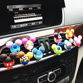 Cute Cartoon Mouse Solid Lemon Scent Perfume Clip Auto Vent Fragrance Air Freshener Automobile Accessories Decoration