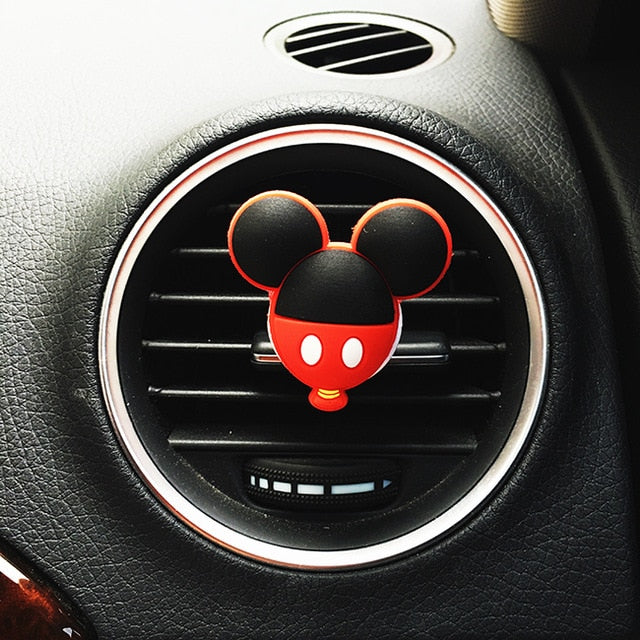 Cute Cartoon Mouse Solid Lemon Scent Perfume Clip Auto Vent Fragrance Air Freshener Automobile Accessories Decoration