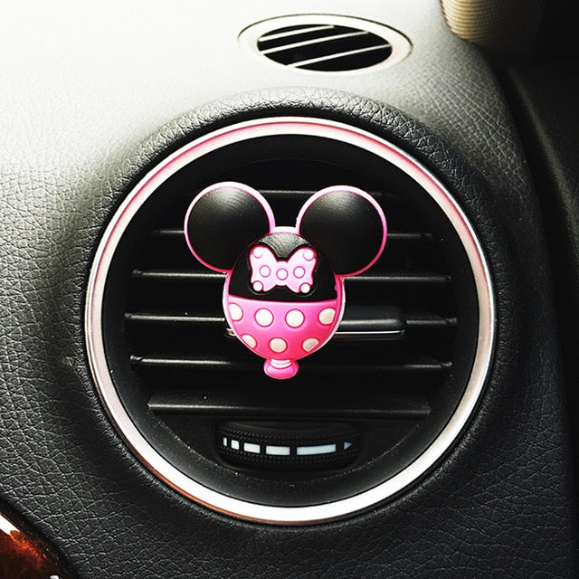 Cute Cartoon Mouse Solid Lemon Scent Perfume Clip Auto Vent Fragrance Air Freshener Automobile Accessories Decoration