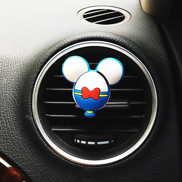 Cute Cartoon Mouse Solid Lemon Scent Perfume Clip Auto Vent Fragrance Air Freshener Automobile Accessories Decoration